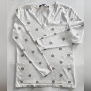 Polka Dot V-Neck Sweater